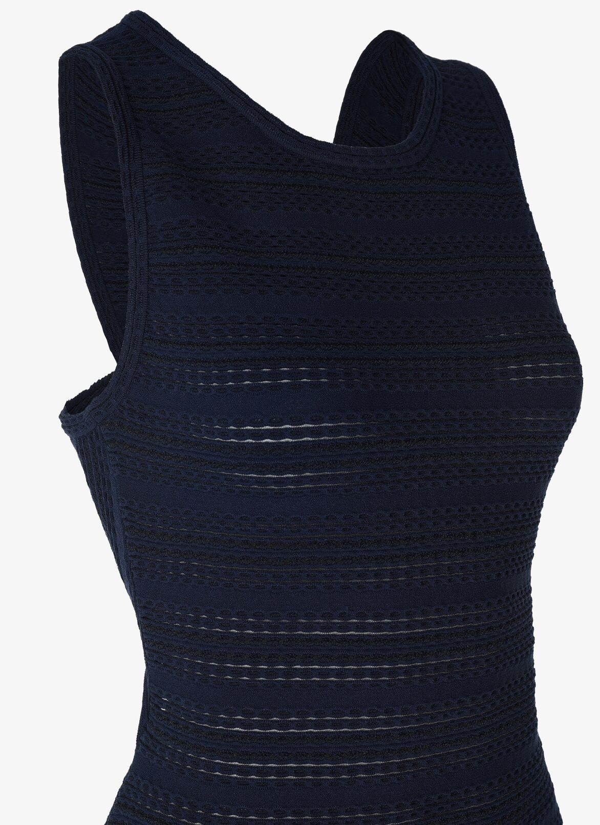 SLEEVELESS DRESS BROCART NIGHT ALAÏA SLEEVELESS DRESS BROCART NIGHT BLU NOTTE